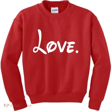 Cute Cursive Love Valentines Day Kids Sweatshirt