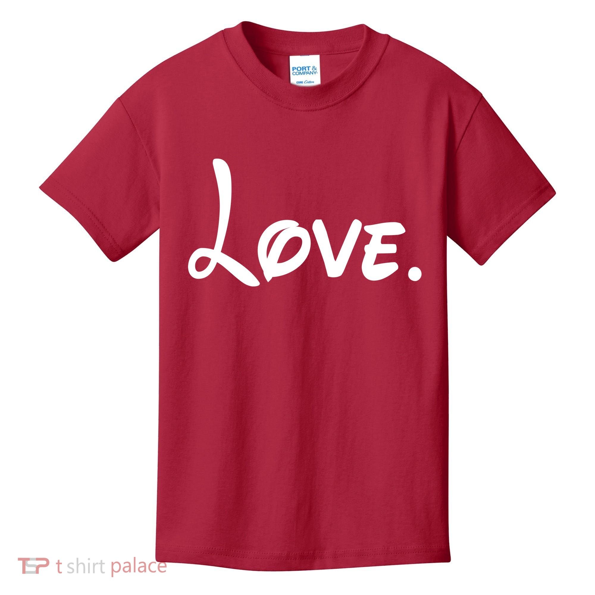 Cute Cursive Love Valentines Day Kids T-Shirt