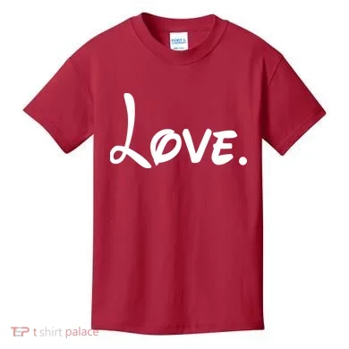 Cute Cursive Love Valentines Day Kids T-Shirt