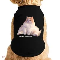 Cute DD The Cat Kittisaurus Doggie Tank thumb 0