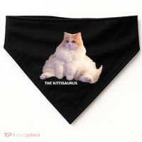 Cute DD The Cat Kittisaurus USA-Made Doggie Bandana thumb 0