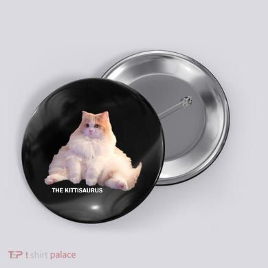 Cute DD The Cat Kittisaurus Button