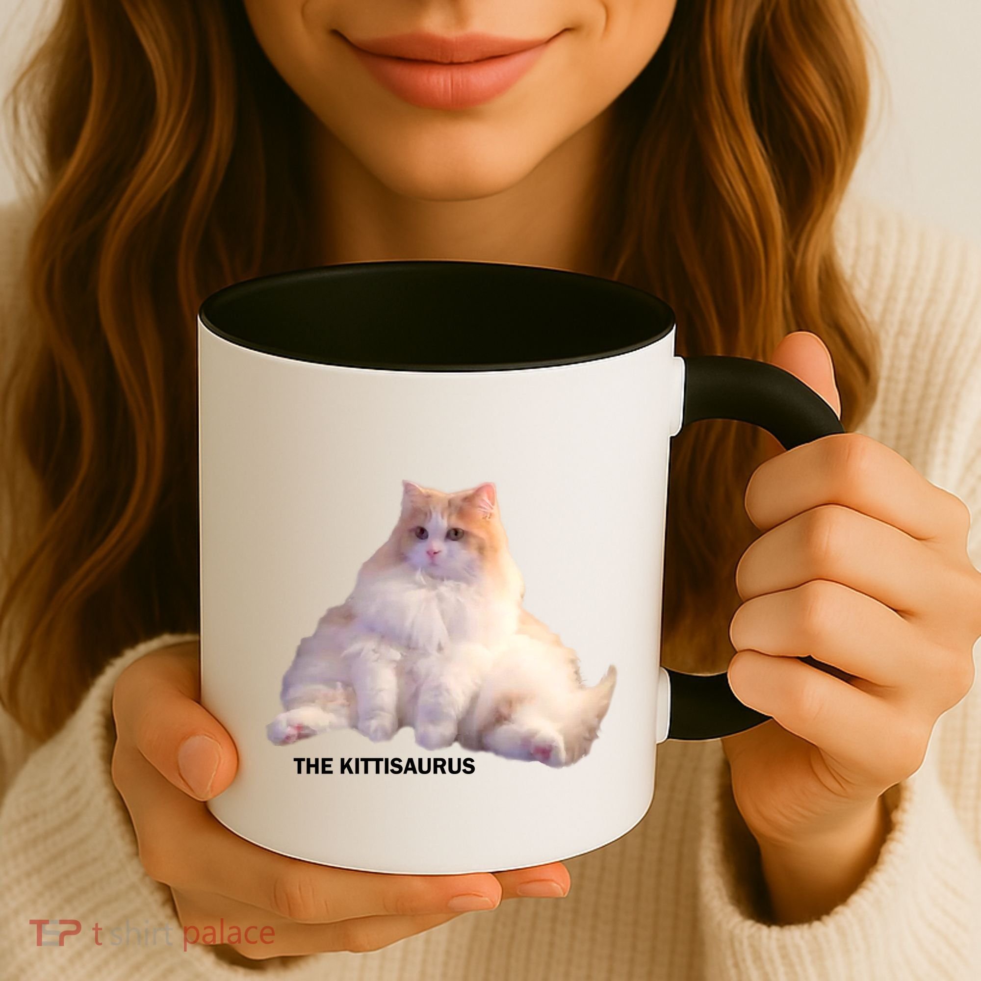 Cute DD The Cat Kittisaurus Coffee Mug