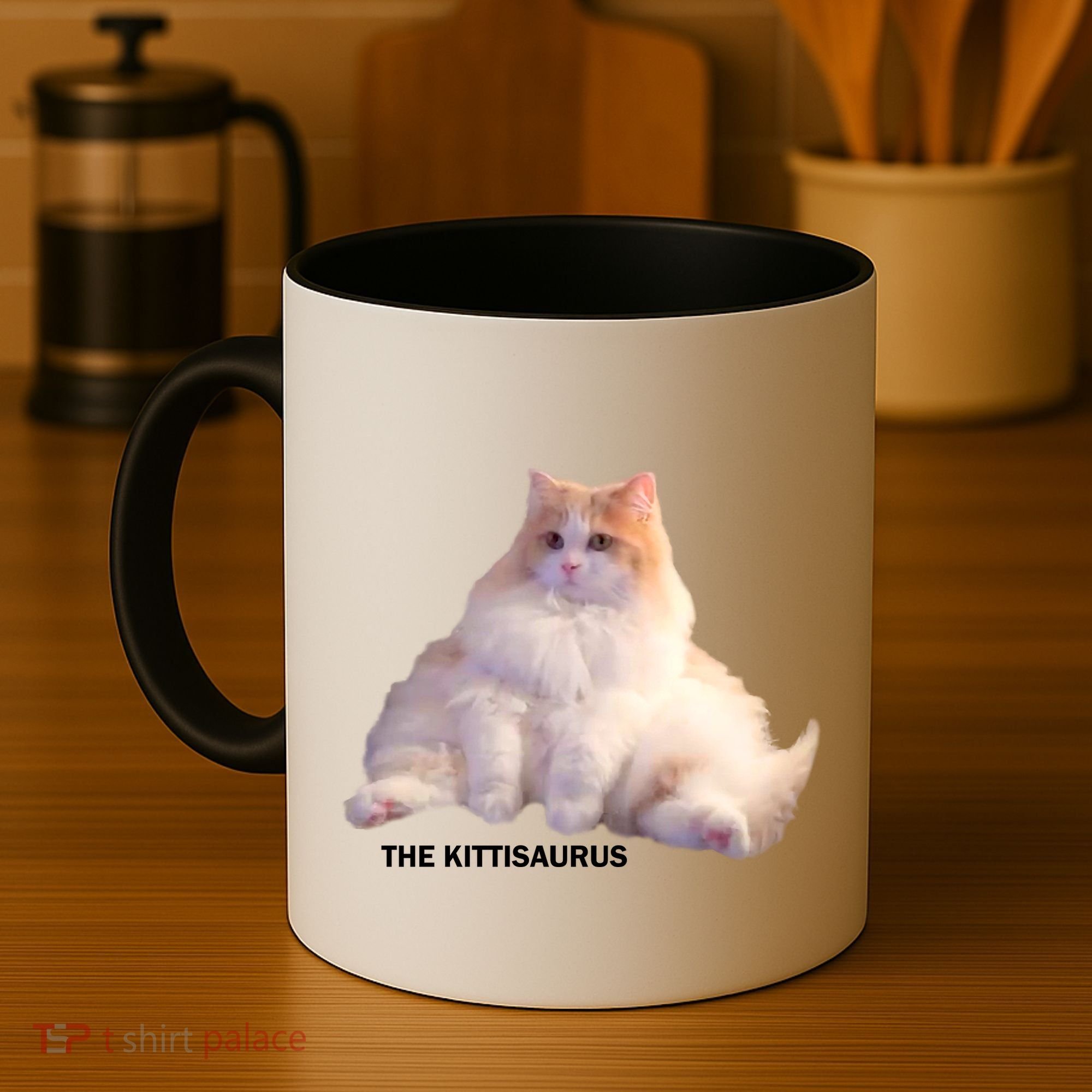 Cute DD The Cat Kittisaurus Coffee Mug