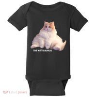 Cute DD The Cat Kittisaurus Baby Bodysuit thumb 0
