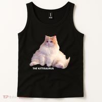 Cute DD The Cat Kittisaurus Tank Top thumb 2