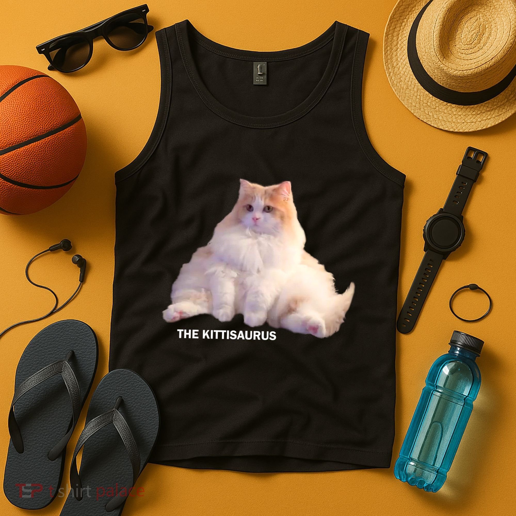 Cute DD The Cat Kittisaurus Tank Top
