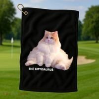Cute DD The Cat Kittisaurus Golf Towel thumb 1