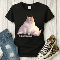 Cute DD The Cat Kittisaurus Women's T-Shirt thumb 3