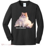 Cute DD The Cat Kittisaurus Kids Long Sleeve Shirt thumb 0