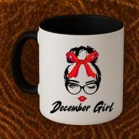 Cute December Girl Birthday Coffee Mug thumb 2
