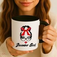 Cute December Girl Birthday Coffee Mug thumb 3