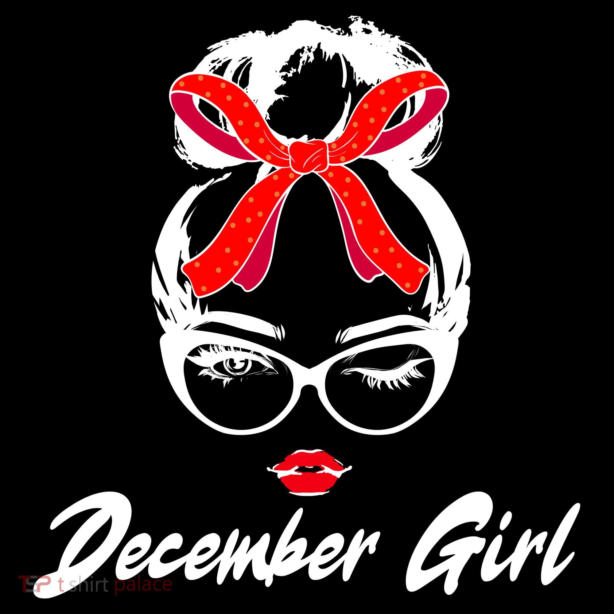 Cute December Girl Birthday Ornament