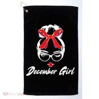 Cute December Girl Birthday Golf Towel thumb 0