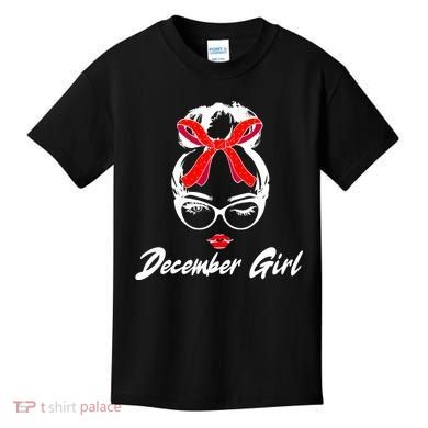 Cute December Girl Birthday Kids T-Shirt