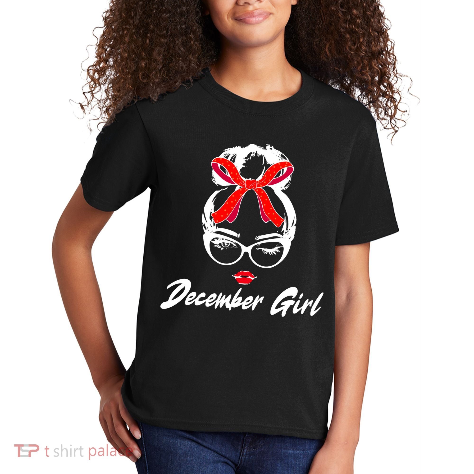 Cute December Girl Birthday Kids T-Shirt
