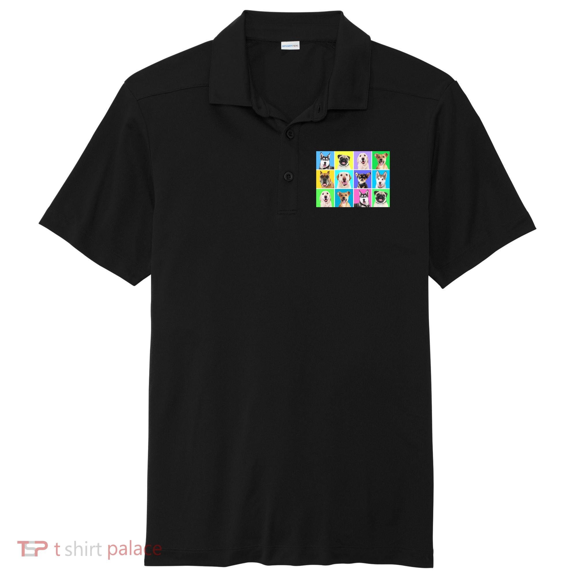 Cute Dogs Portrait Sport-Tek Posi-UV Pro Polo