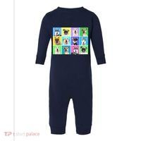 Cute Dogs Portrait Infant Fleece One Piece thumb 0