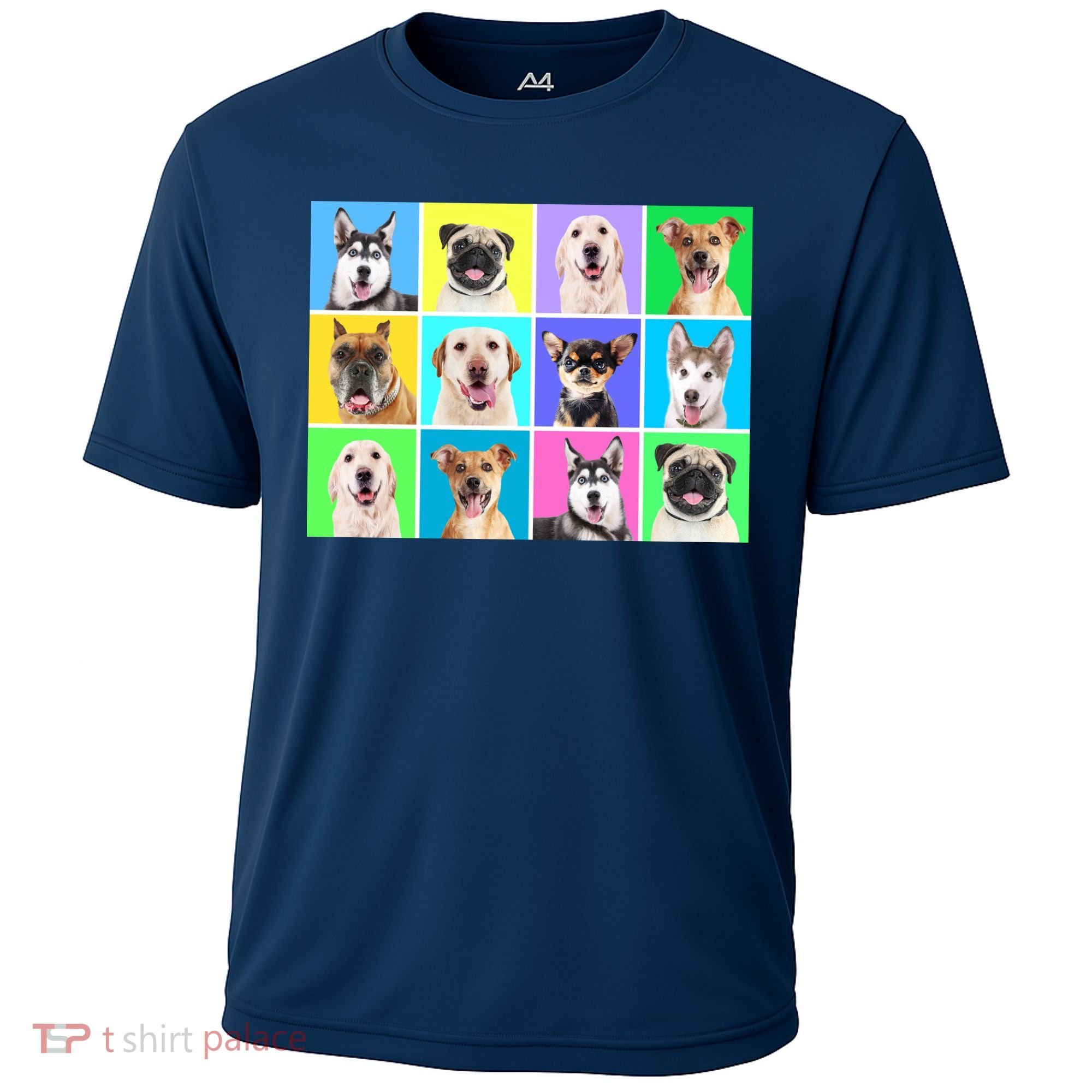 Cute Dogs Portrait Cooling Performance Crew T-Shirt