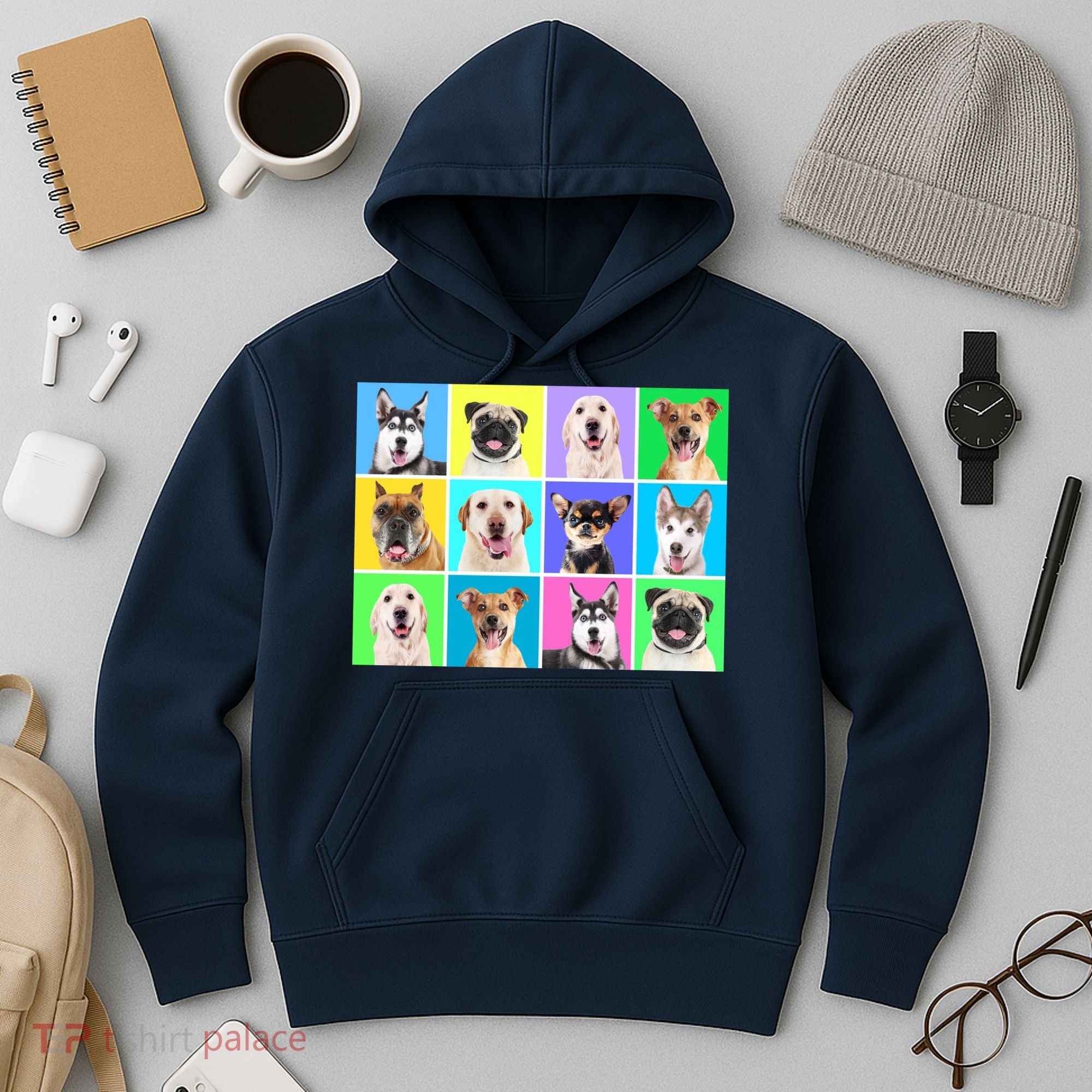 Cute Dogs Portrait Hoodie