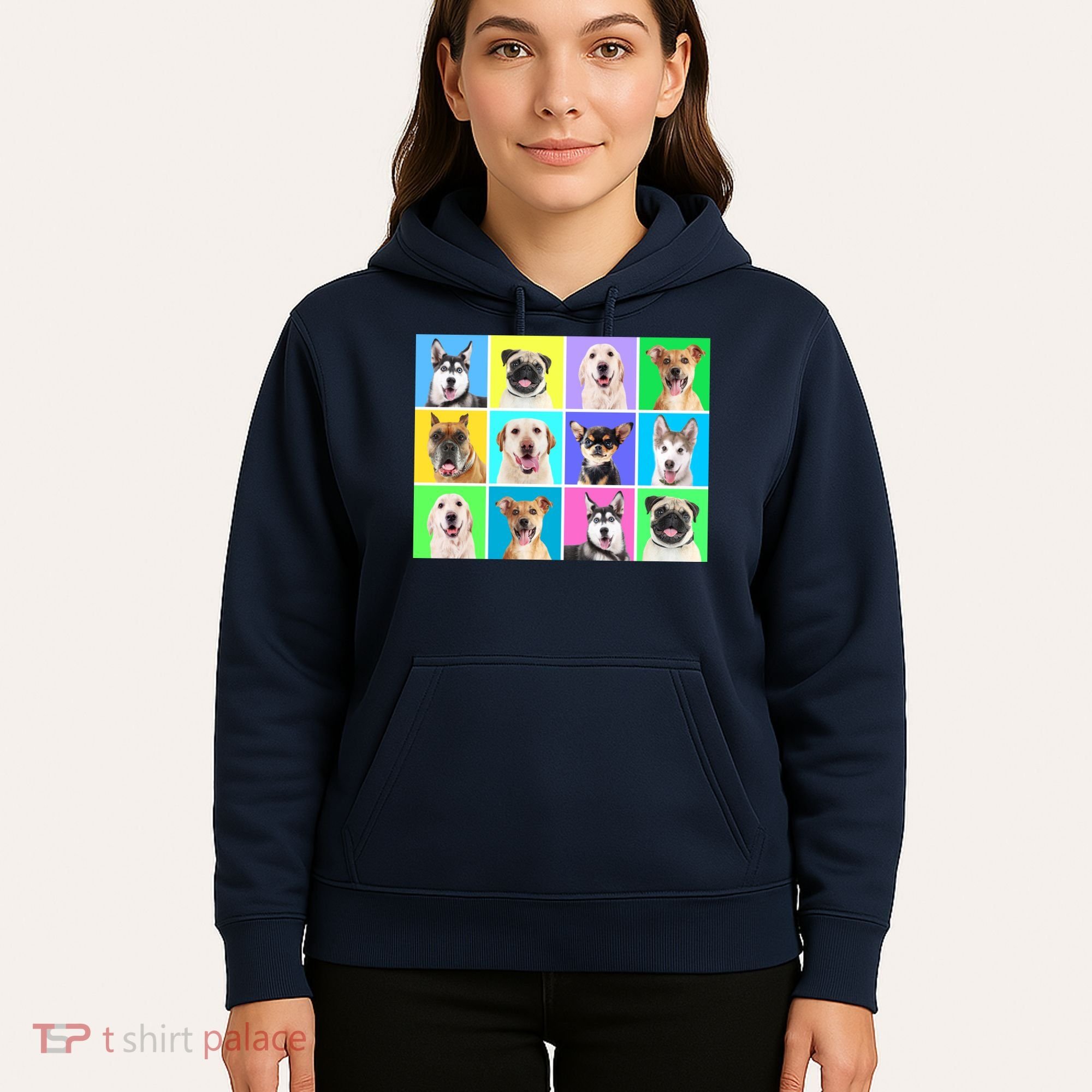 Cute Dogs Portrait Hoodie