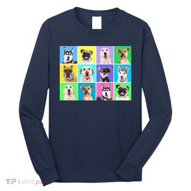 Cute Dogs Portrait Long Sleeve Shirt