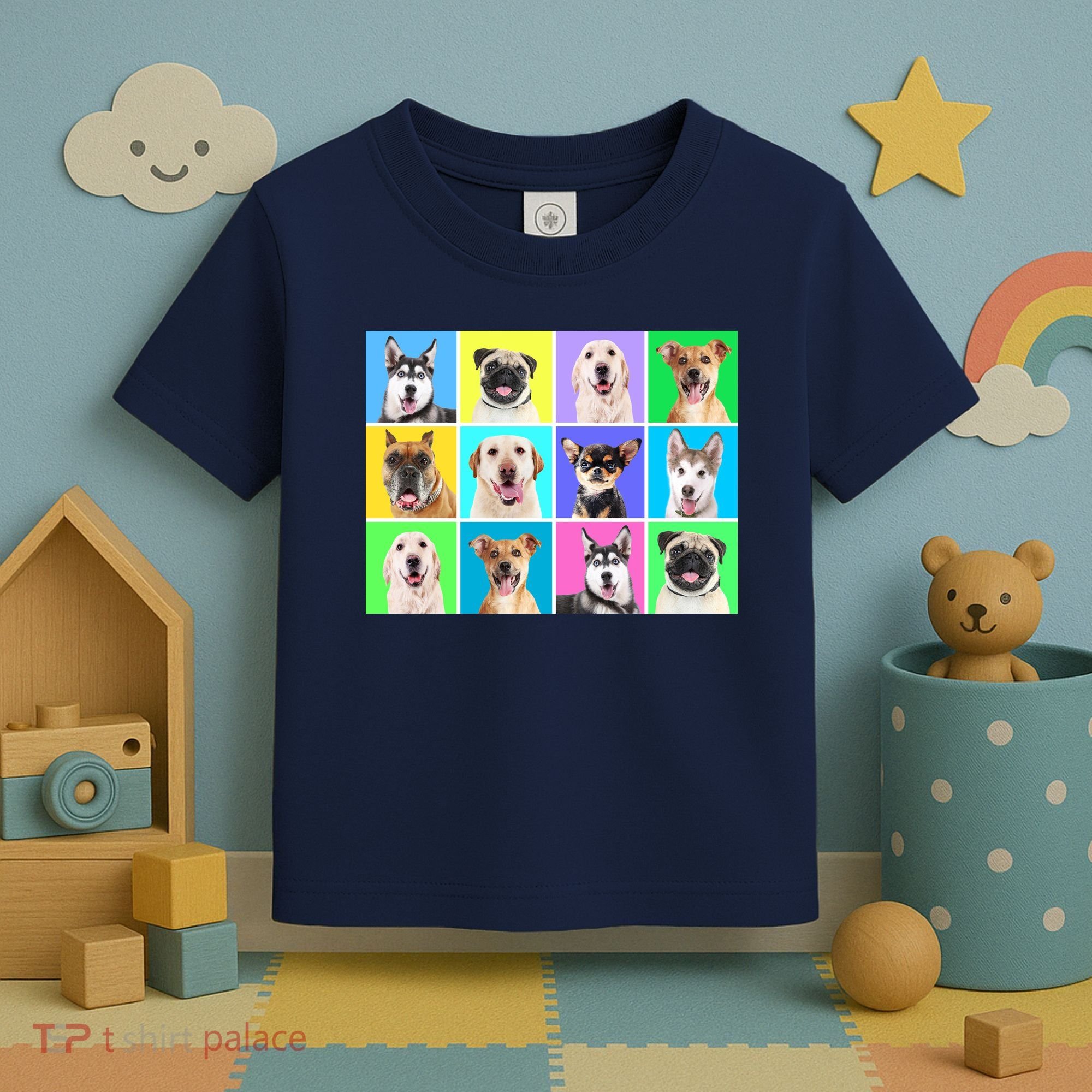 Cute Dogs Portrait Toddler T-Shirt