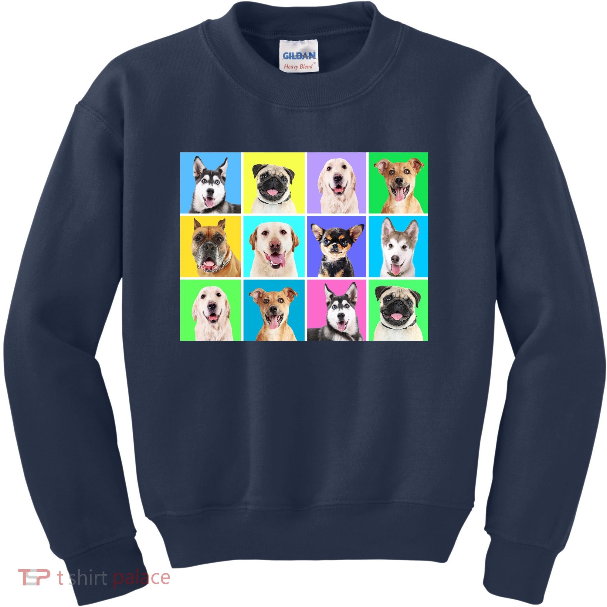 Cute Dogs Portrait Kids Sweatshirt