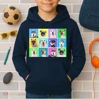 Cute Dogs Portrait Kids Hoodie thumb 2