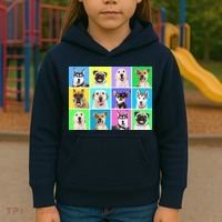 Cute Dogs Portrait Kids Hoodie thumb 3