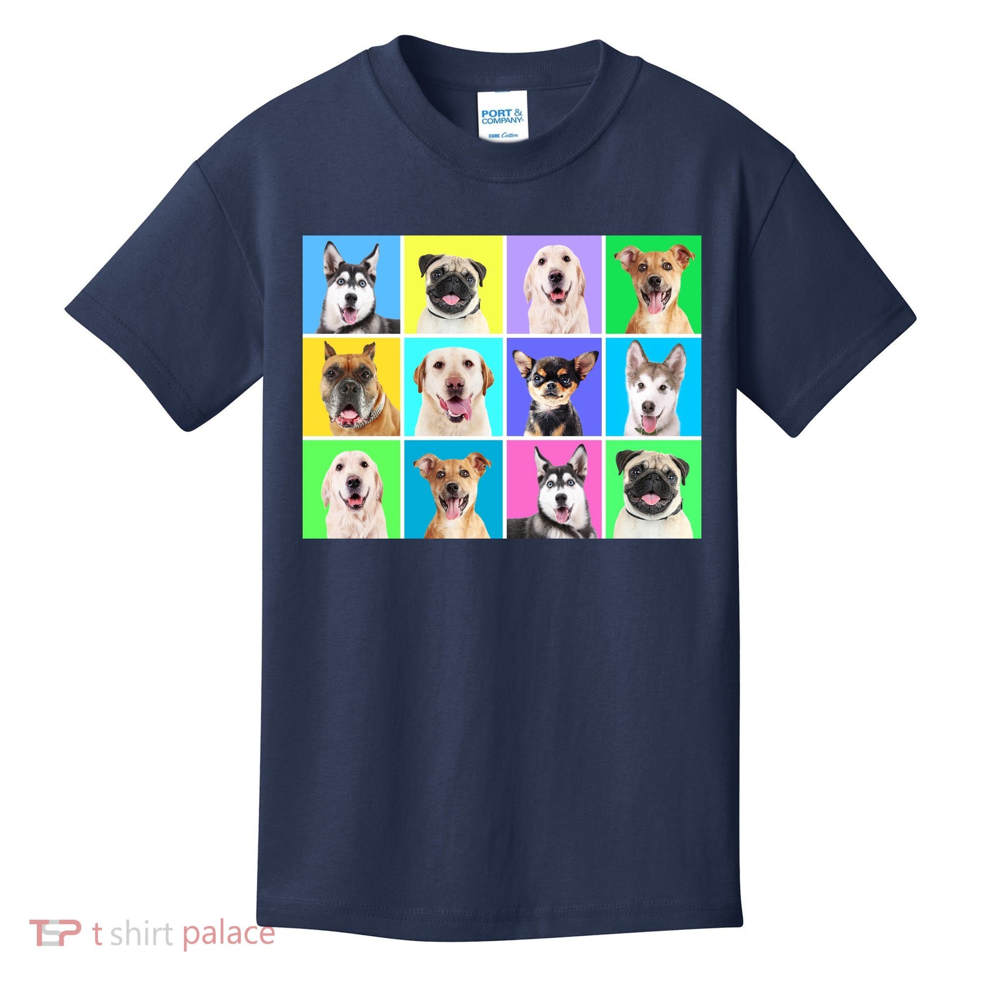 Cute Dogs Portrait Kids T-Shirt