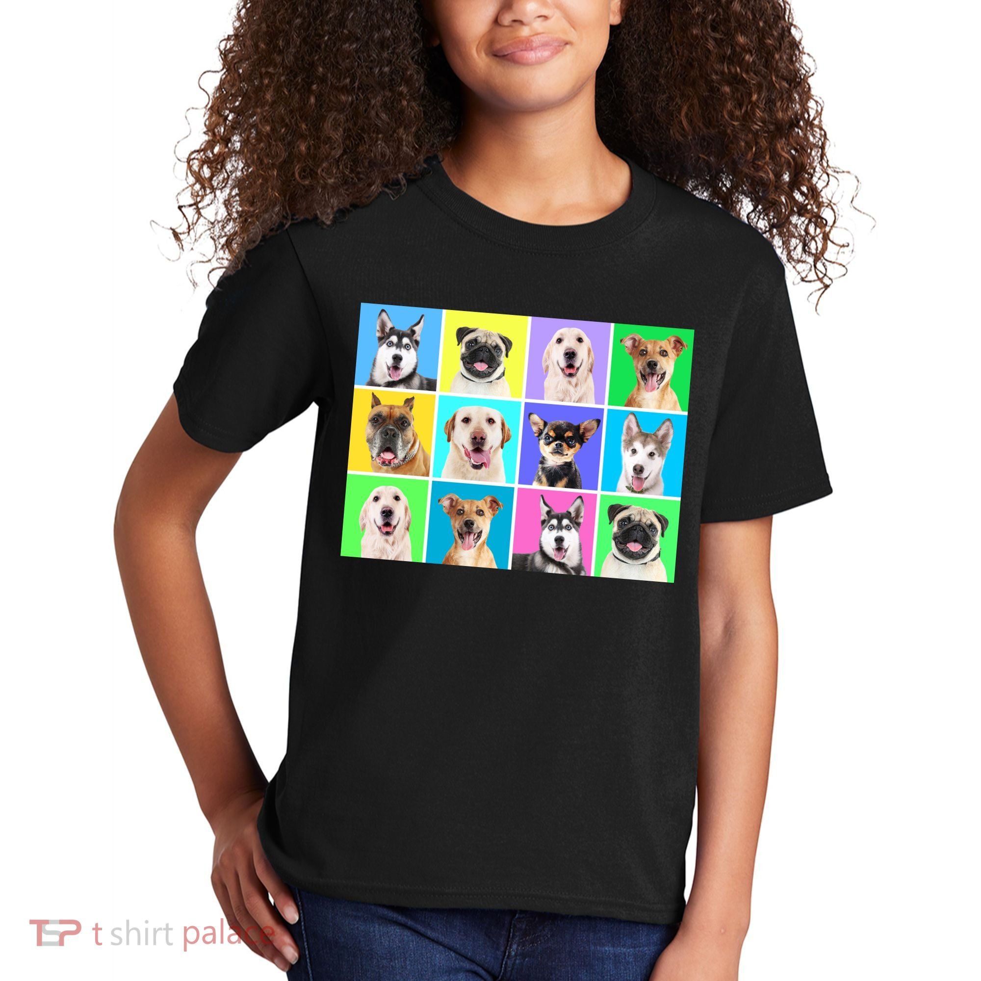 Cute Dogs Portrait Kids T-Shirt