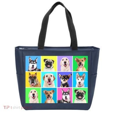 Cute Dogs Portrait Tote Bag