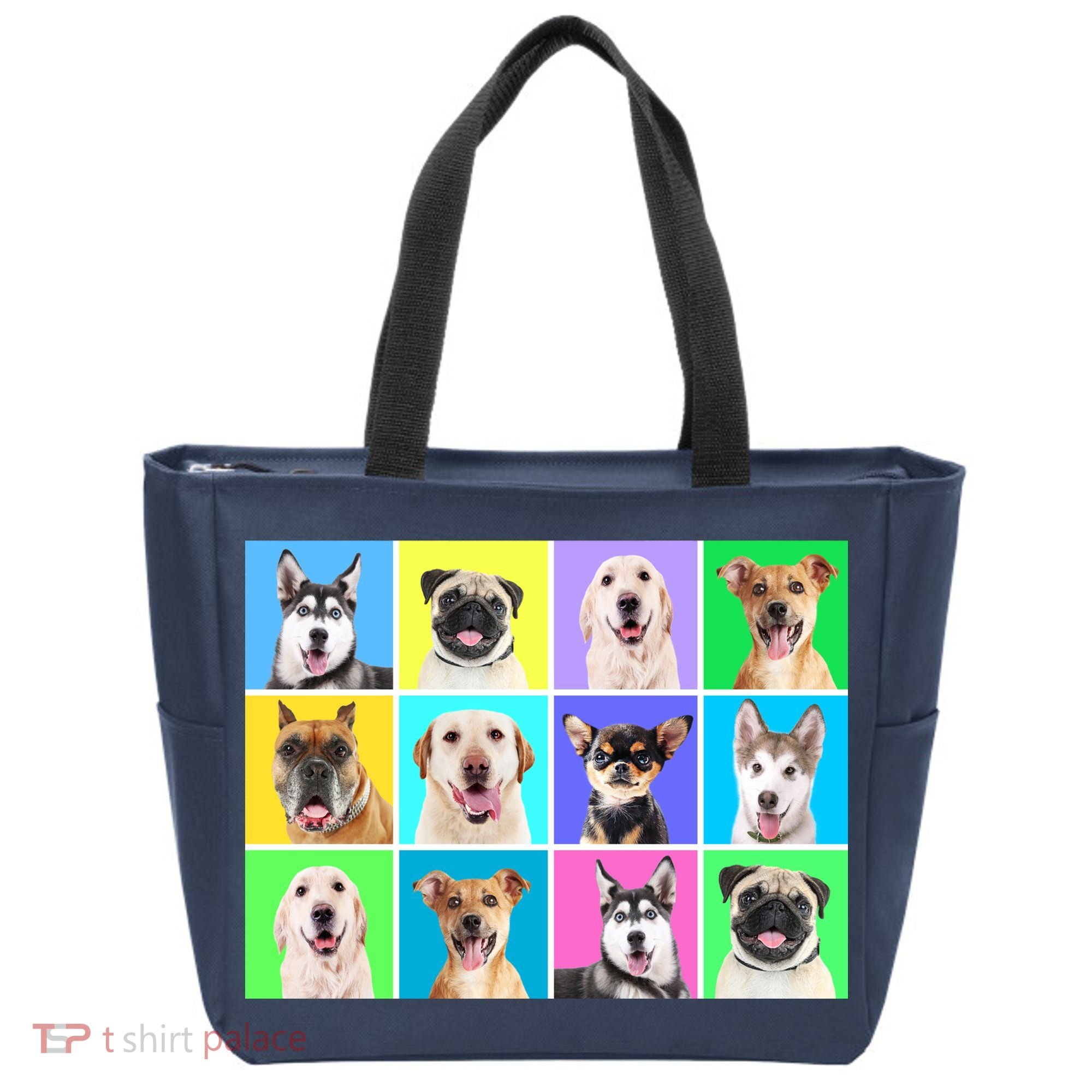 Cute Dogs Portrait Tote Bag