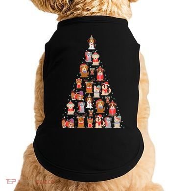 Cute Dogs Puppies Christmas Tree Doggie Tank