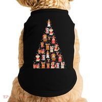 Cute Dogs Puppies Christmas Tree Doggie Tank thumb 0