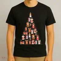 Cute Dogs Puppies Christmas Tree T-Shirt thumb 3