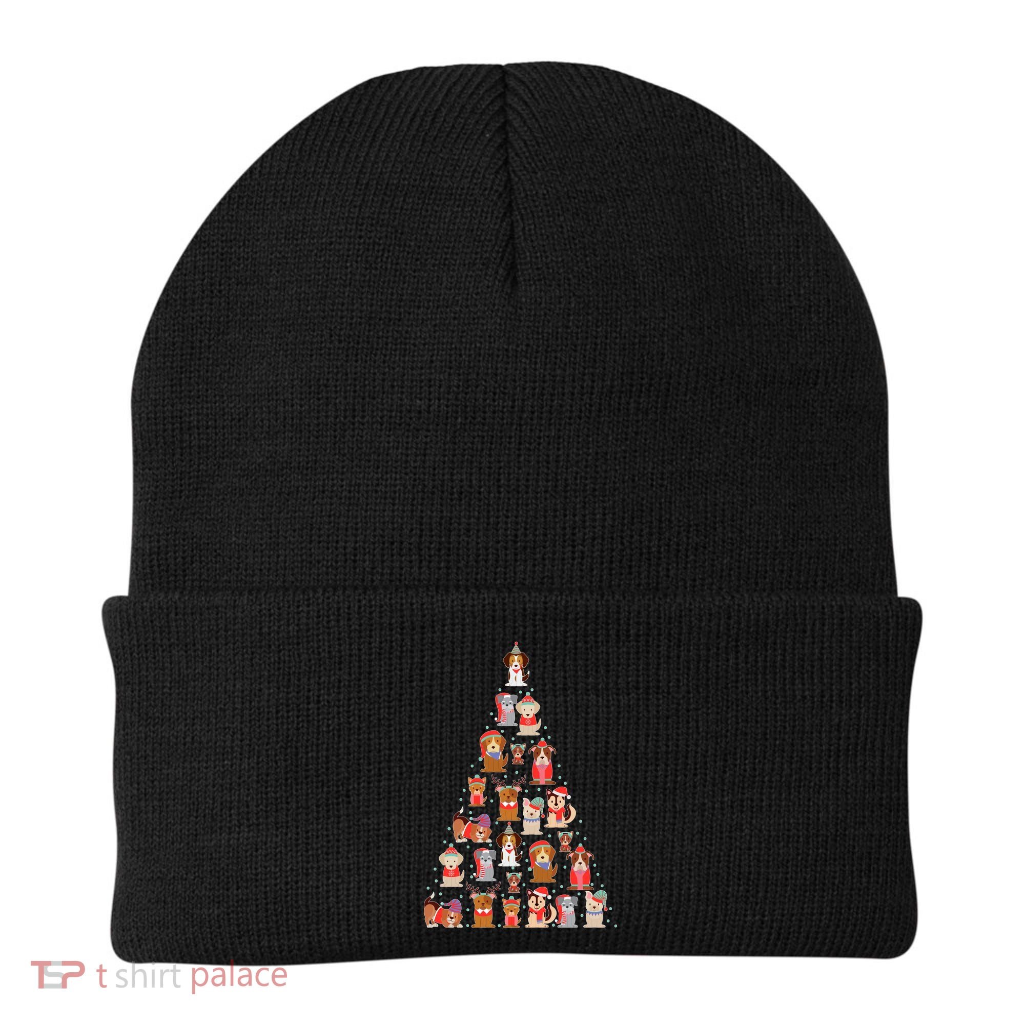 Cute Dogs Puppies Christmas Tree Beanie