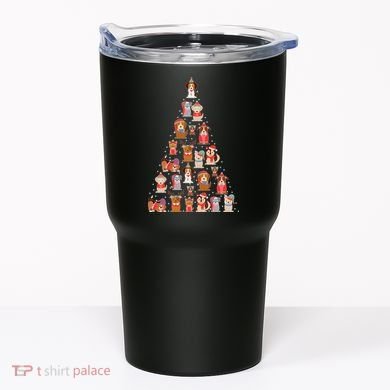 Cute Dogs Puppies Christmas Tree Tumbler