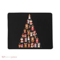 Cute Dogs Puppies Christmas Tree Mousepad thumb 0