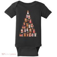 Cute Dogs Puppies Christmas Tree Baby Bodysuit thumb 0