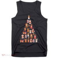 Cute Dogs Puppies Christmas Tree Tank Top thumb 0