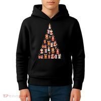 Cute Dogs Puppies Christmas Tree Kids Hoodie thumb 4