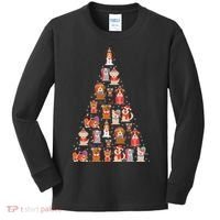 Cute Dogs Puppies Christmas Tree Kids Long Sleeve Shirt thumb 0