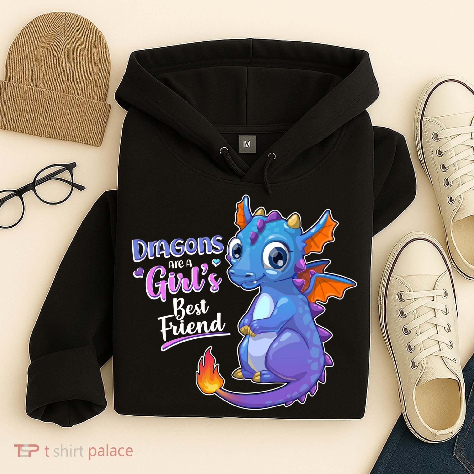 Cute Dragons Are A Girl's Best Friend Hoodie