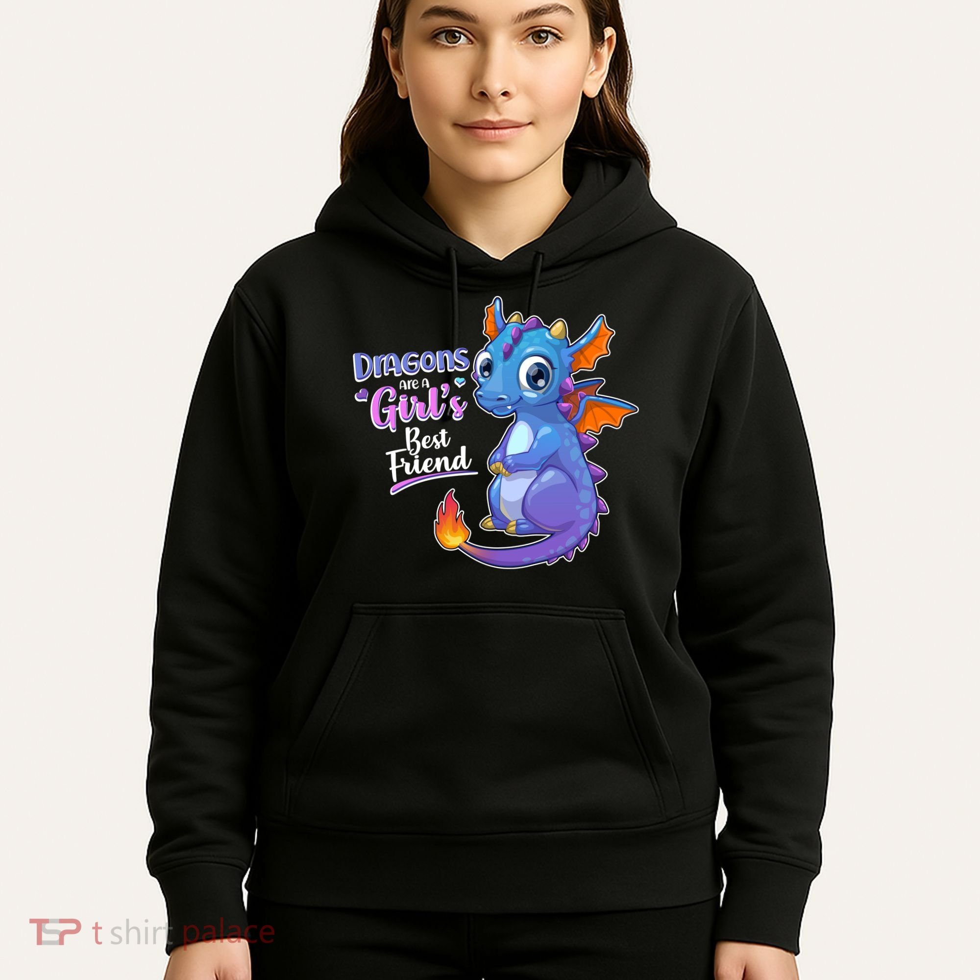 Cute Dragons Are A Girl's Best Friend Hoodie