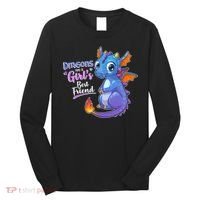 Cute Dragons Are A Girl's Best Friend Long Sleeve Shirt thumb 0