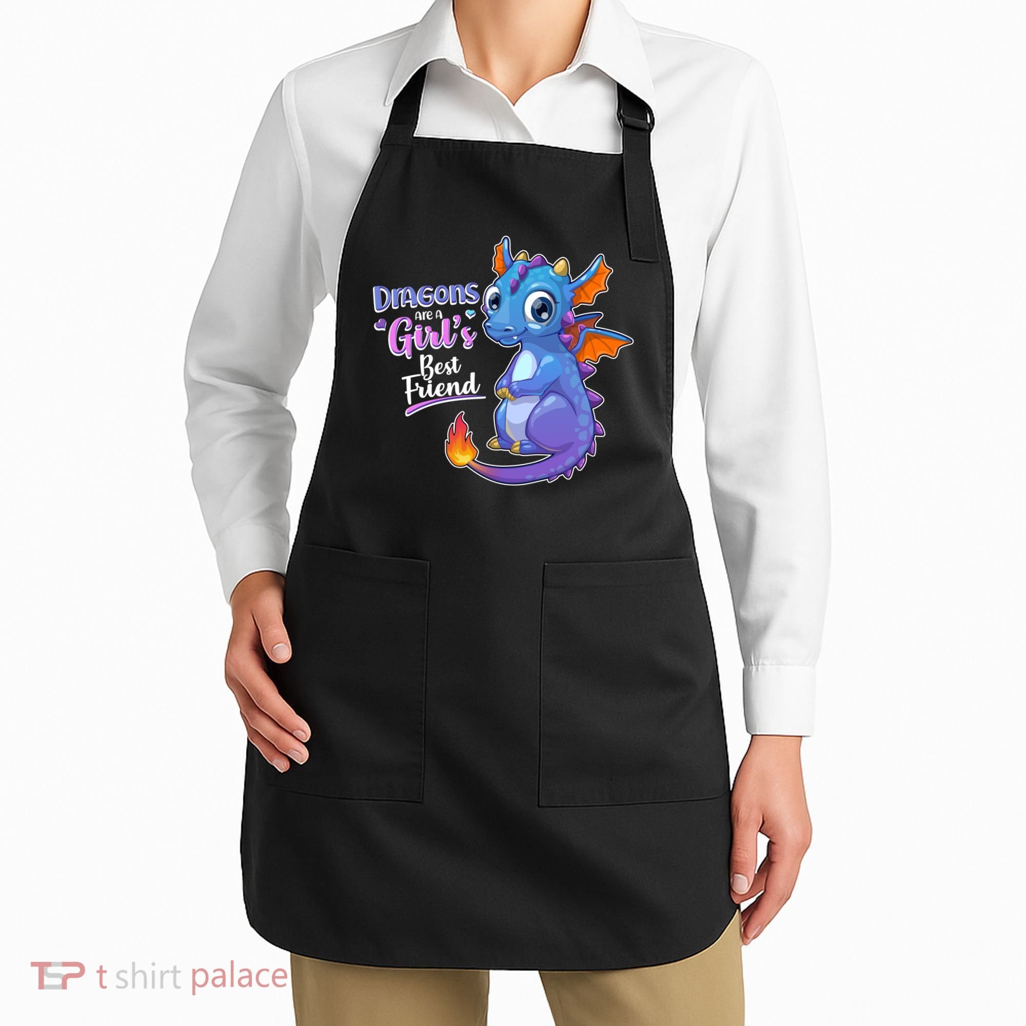 Cute Dragons Are A Girl's Best Friend Apron