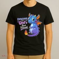 Cute Dragons Are A Girl's Best Friend T-Shirt thumb 3