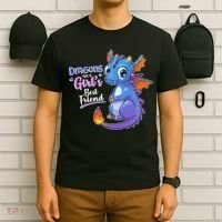 Cute Dragons Are A Girl's Best Friend T-Shirt thumb 6